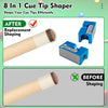 8 Way Cue Tip Repair Tool with Replacement Blade