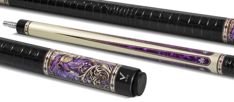 EVO Beast Amethyst Lion Carbon Fiber Pool Cue Stick, Low Deflection Pool Stick with 3/8-8 Pin Joint, 12.5mm Tip, TIME Standard tip, Microfiber Leather Wrap (Copy)