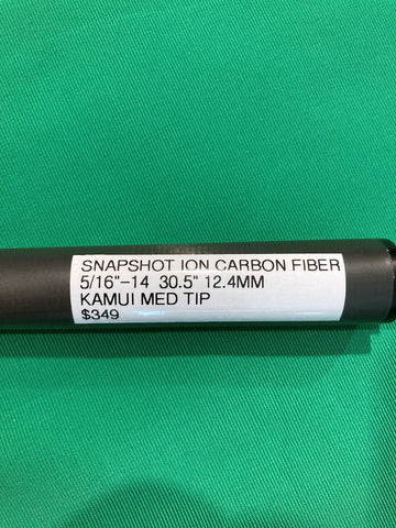 SNAPSHOT® ION CARBON FIBER SHAFT- 5/16" x 14 JOINT, 30 1/2" LONG, 12.4mm, KAMUI MEDIUM TIP