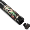 EVO Beast Emerald Cobra Carbon Fiber Pool Cue Stick, Low Deflection Pool Stick with 3/8-8 Pin Joint, 12.5mm Tip, TIME Standard tip, Microfiber Leather Wrap