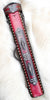Volturi Brogue ll Genuine Leather Hand Tooled Leather Cue Case Black/Red Sting Ray Accents 4x8