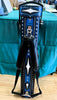Volturi Brogue 1 Genuine Leather Hand Tooled Leather Cue Case Black/Blue 4x8