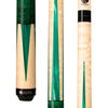Lucasi Custom LZC18 Emerald Stained & Natural Super Birdseye Wrapless Cue 19 oz.