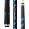 LUCASI LHRV21 RIVAL SERIES POOL CUE Black & Metallic Blue Matte Finish Cue with Rival G5 Grip
