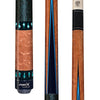 Pure X HXT30 Birdseye Maple & Black/Turquoise Points Cue with Black Linen Wrap 19 oz