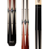 Pure X HXTE1 Black/Cocobolo with Abalone Cue Wrapless Cue 20oz