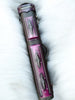 Volturi Brogue 1 Genuine Leather Hand Tooled Leather Cue Case Purple/Black Sting Ray Accents 4x8