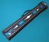 Volturi Genuine Leather Hand Tooled Leather Cue Case Blue/White Lizard Accents 4x8