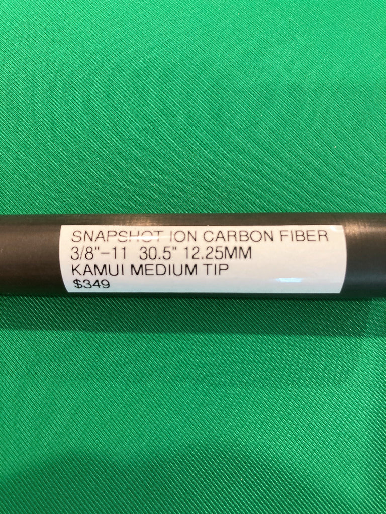 SNAPSHOT® ION CARBON FIBER SHAFT- 3/8" x 11 JOINT, 30 1/2" LONG, 12.25mm, KAMUI MEDIUM TIP
